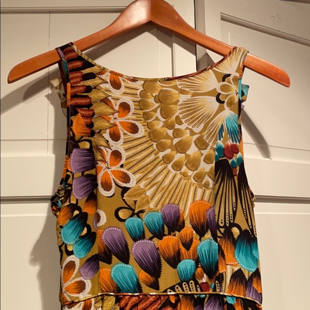 Silk Anthropologie Vibrant Dress - Picture 9 of 10